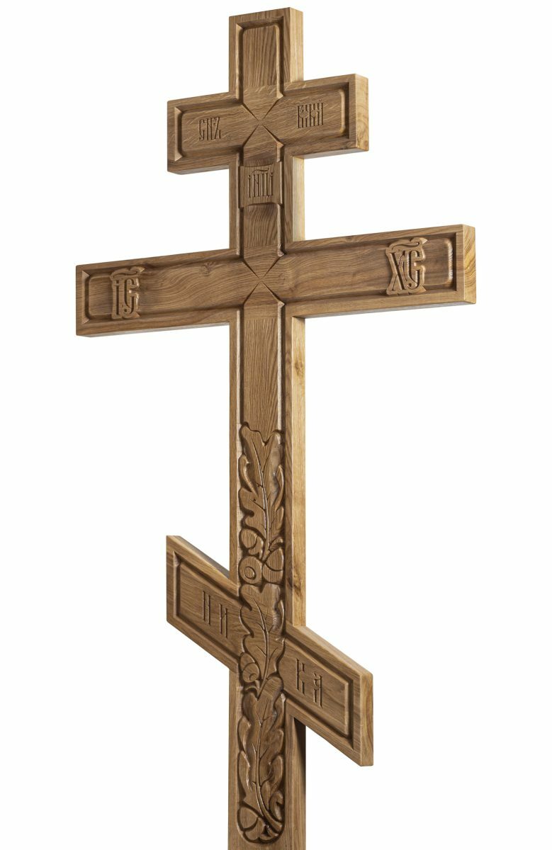 <span style="font-weight: normal;">Крест дубовый "Цветы"</span>