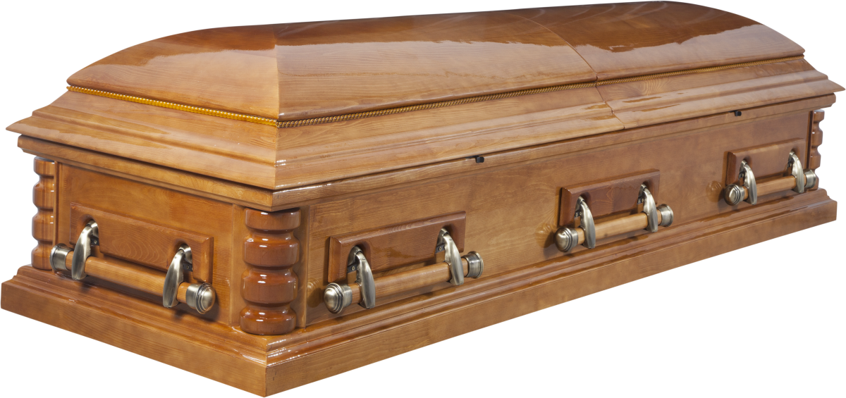 <span style="font-weight: normal;">Гроб двухкрышечный "Хьюстон" светлый</span>